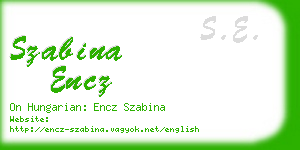 szabina encz business card